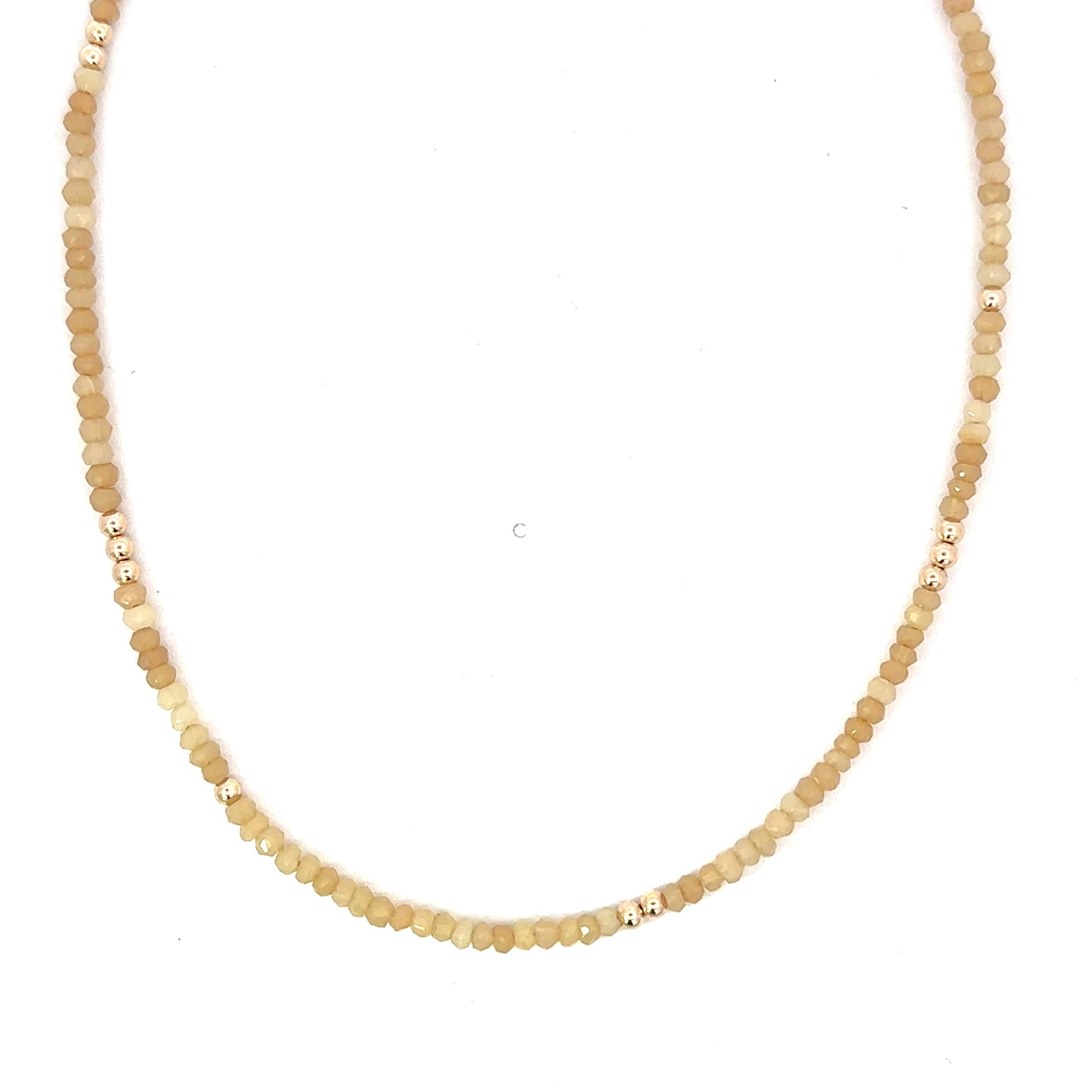 Colored Crystal Bead Necklace with GF Accents
