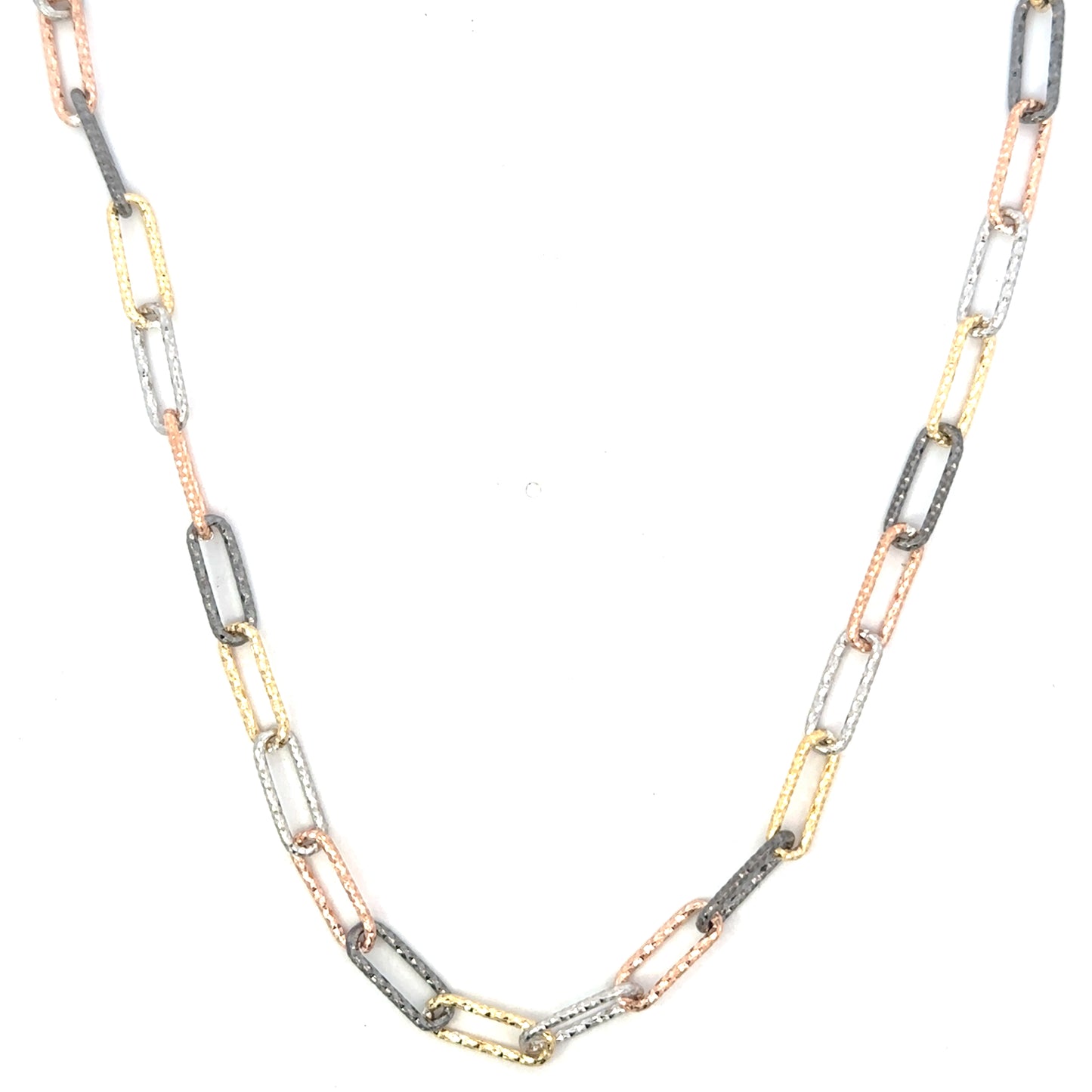 Medium Quad GF Diamond Cut Paper Clip Chain