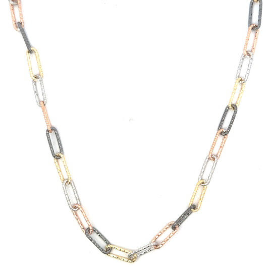 Medium Quad GF Diamond Cut Paper Clip Chain