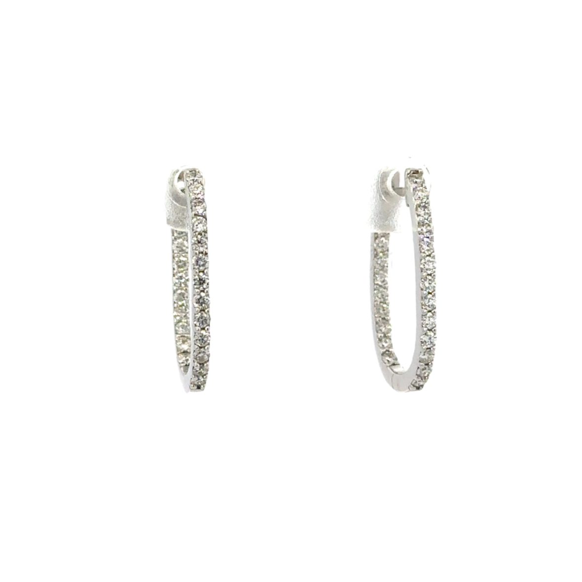 Pave Double Sided Paper Clip Earring