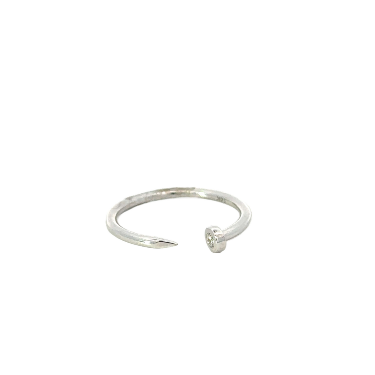 Diamond Open Nail Ring