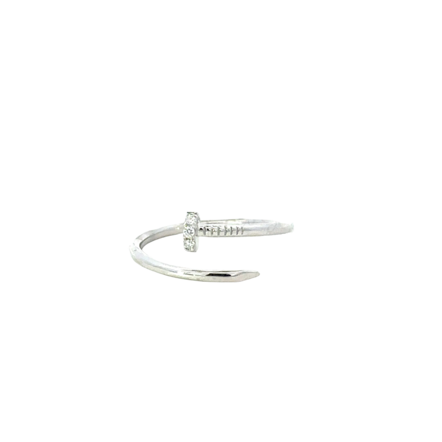 Pave Diamond Overlapping Nail Ring