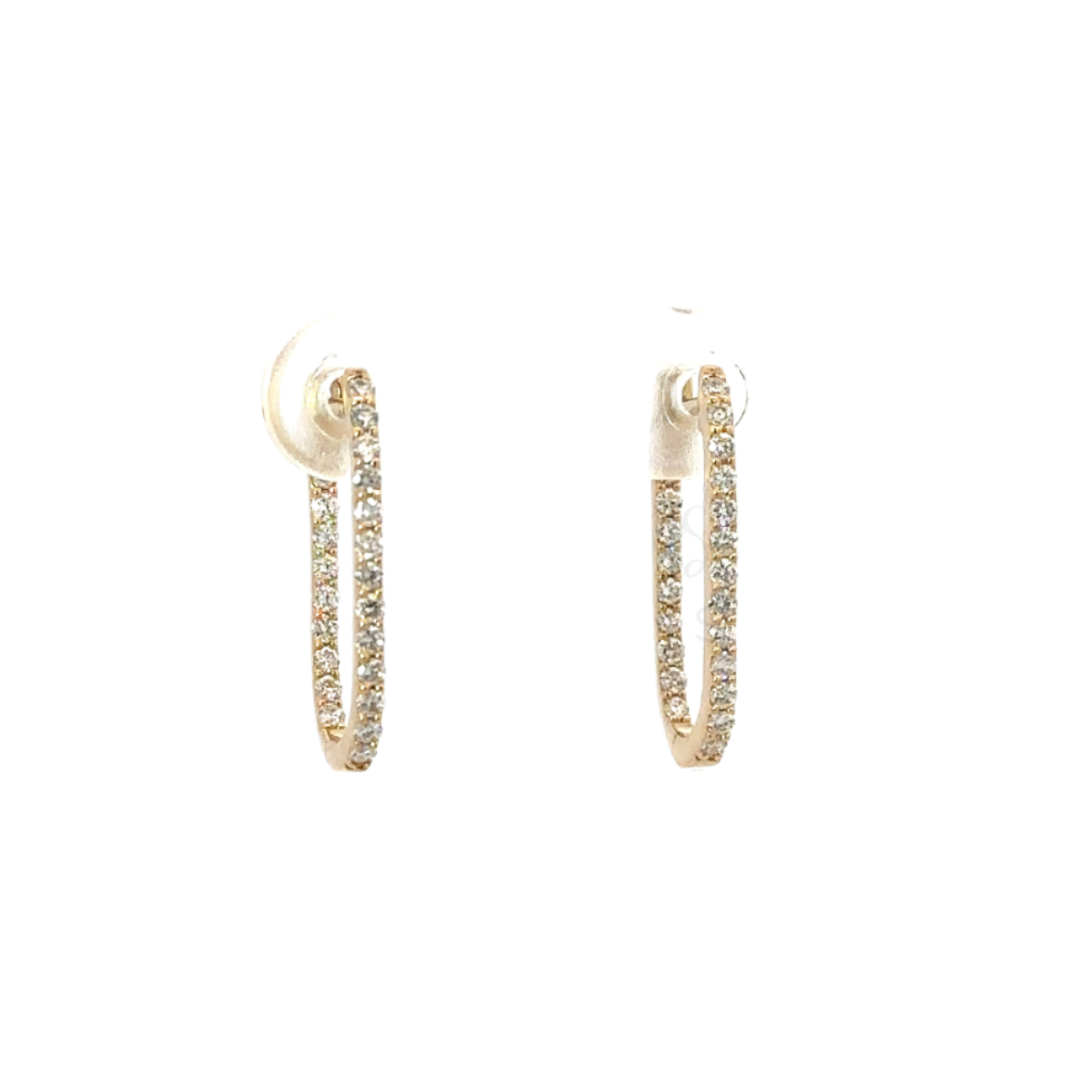 Pave Double Sided Paper Clip Earring