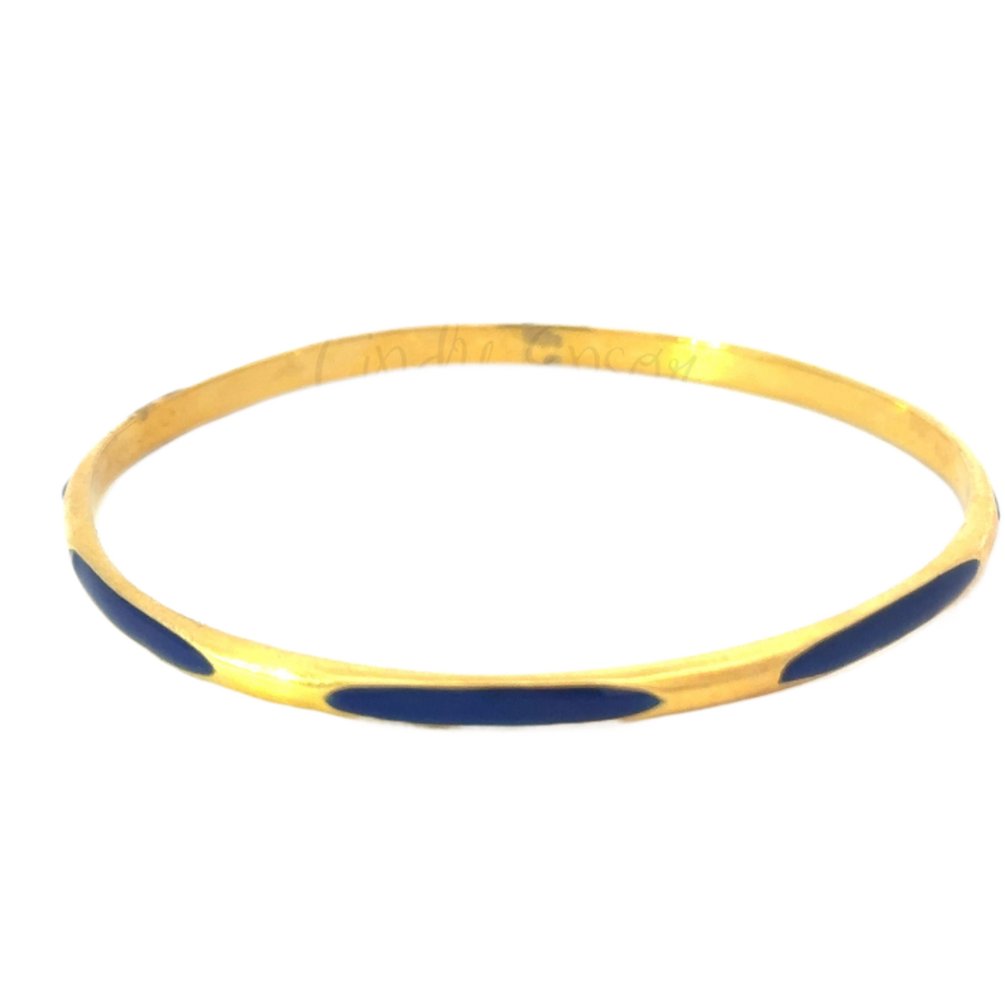 Vermeil Enamel Accent Bangle