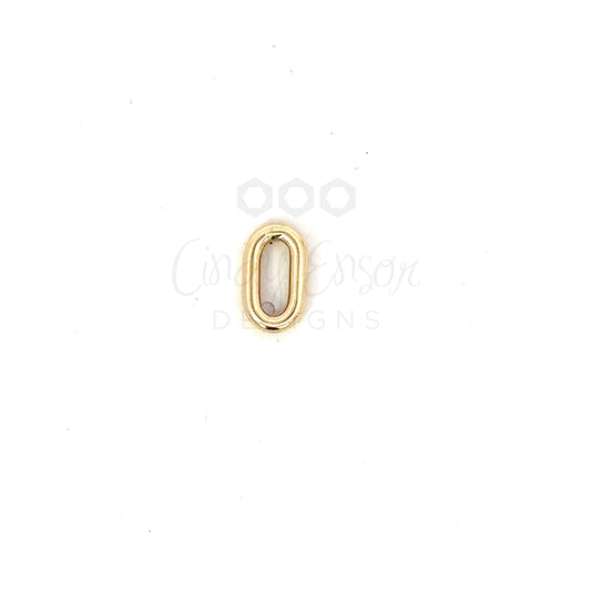 Yellow Gold Oval Charm