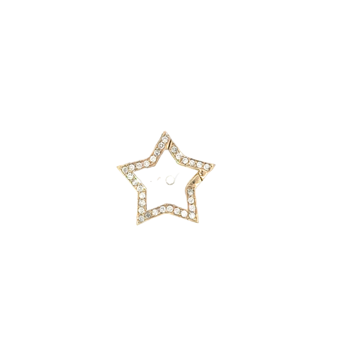 Yellow Gold Pave Star Bail