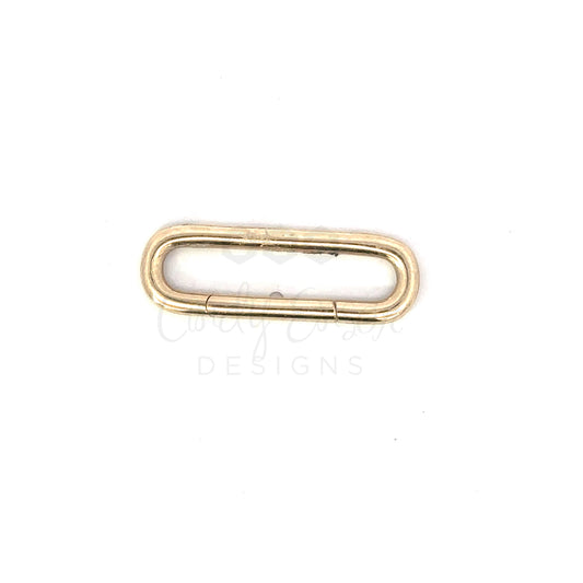 Yellow Gold Rounded Paper Clip Bail (28mm)
