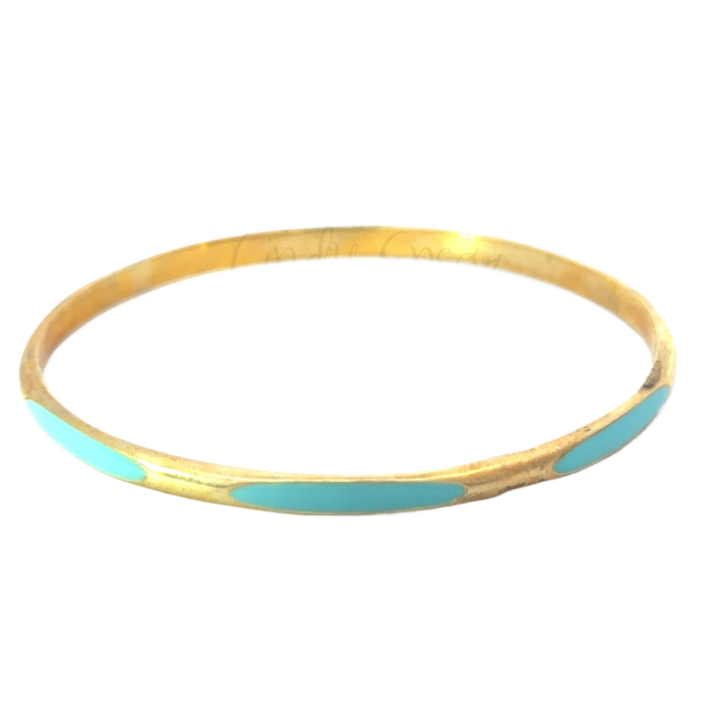 Vermeil Enamel Accent Bangle