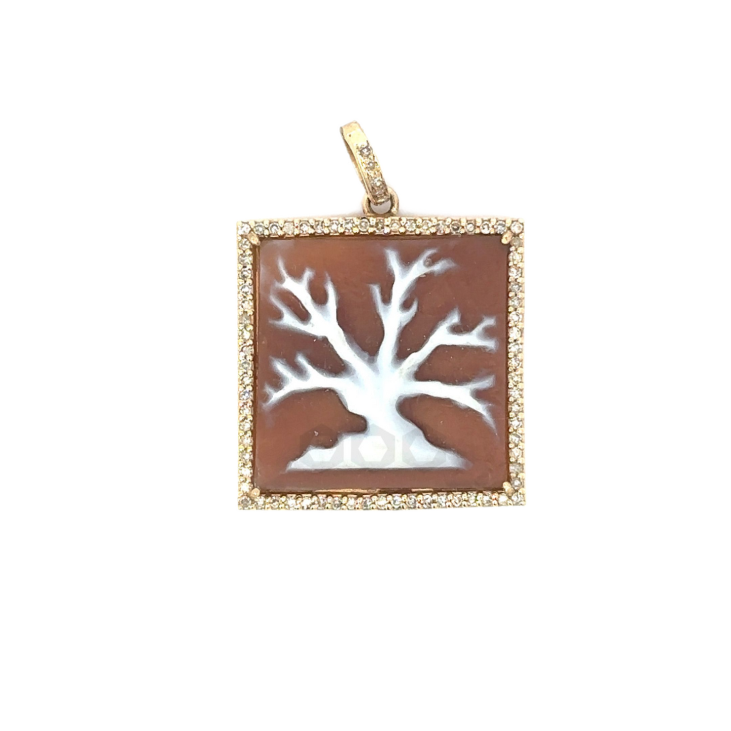 Square Tree of Life Cameo Pendant