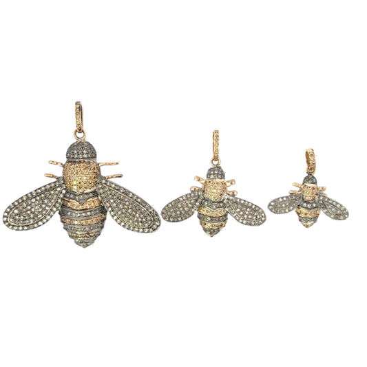 Pave Diamond Bee Pendant