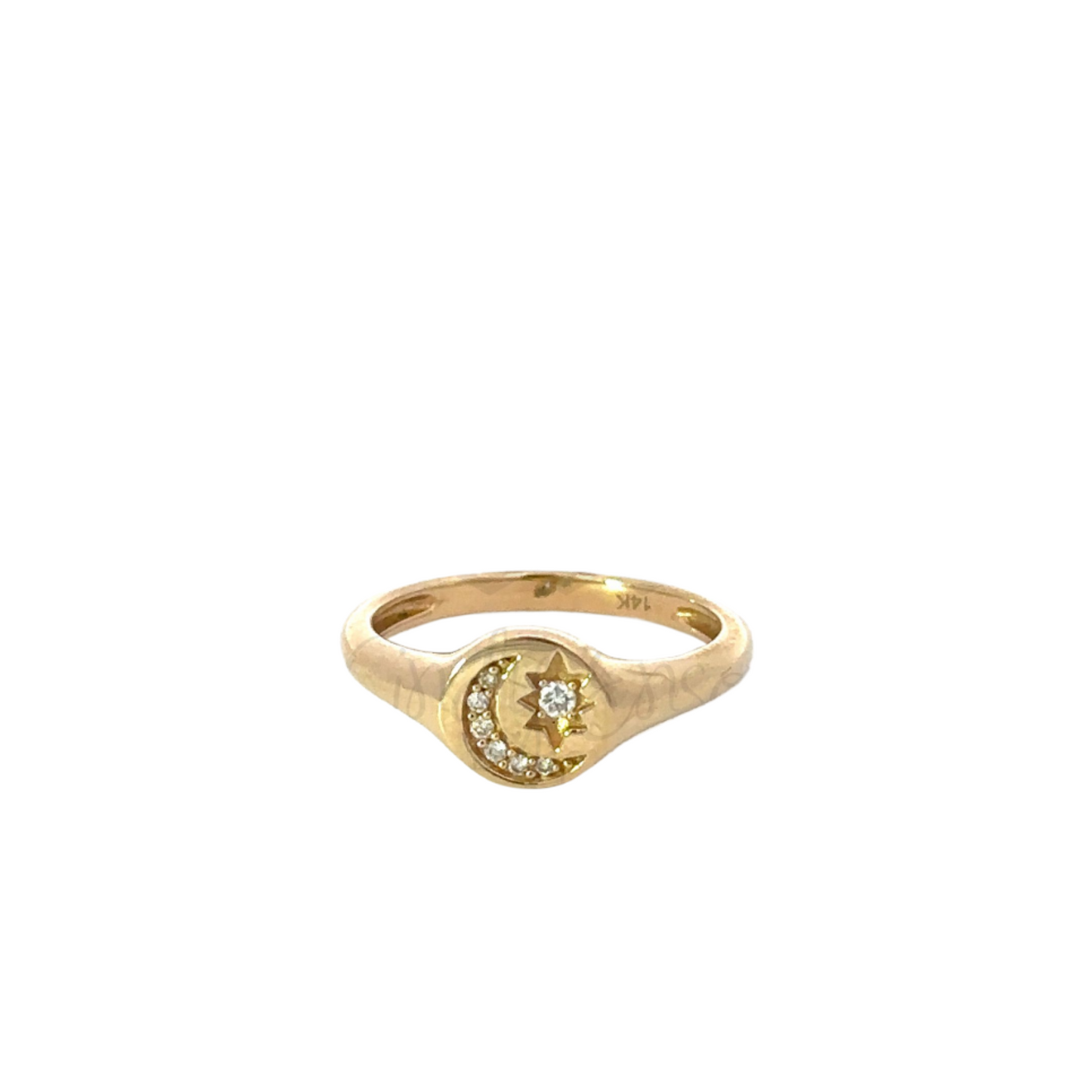 Yellow Gold Pave Celestial Diamond Ring