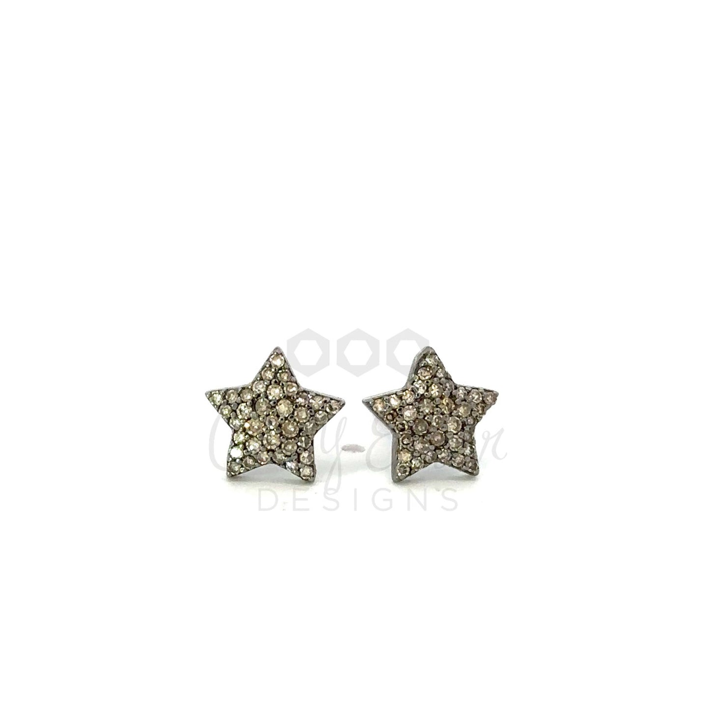 Pave Diamond Star Stud