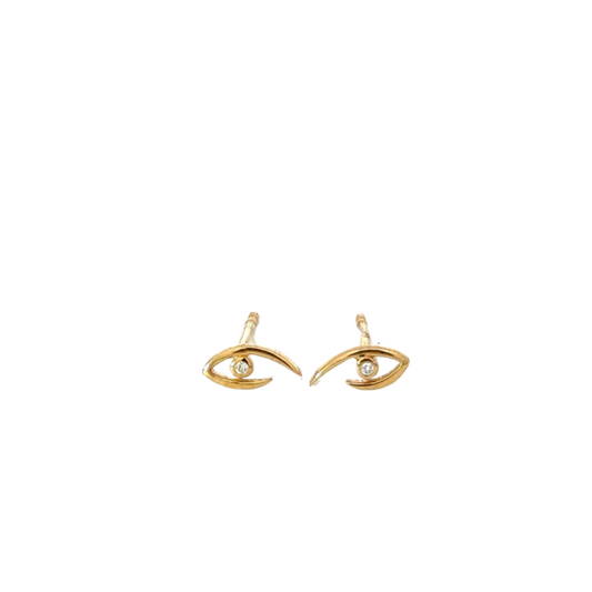 Angry Eye Stud with Diamond