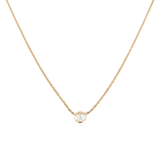 Single Bezeled Diamond Necklace