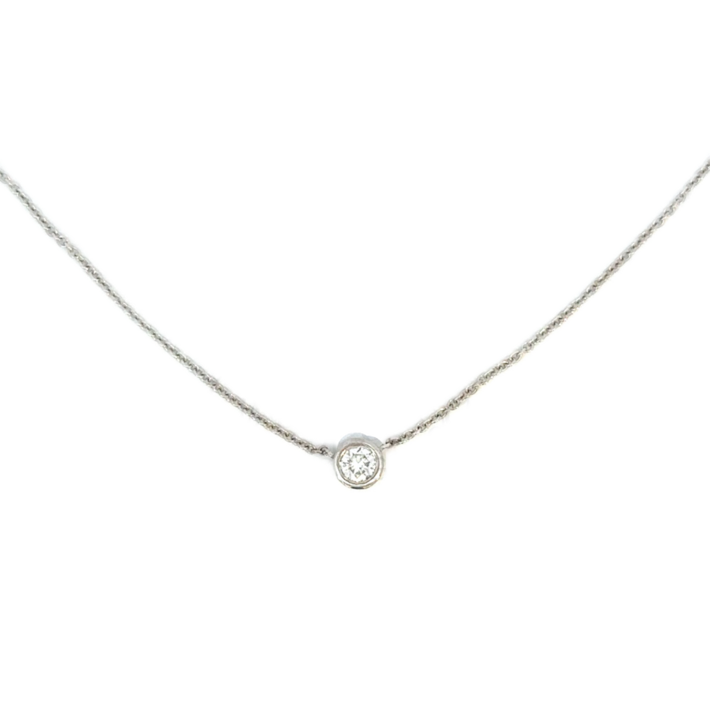 Single Bezeled Diamond Necklace