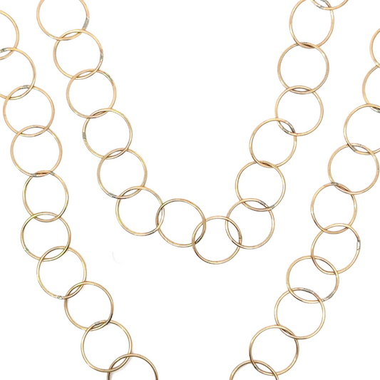 Gold Filled Circle Link Necklace