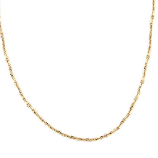 Yellow Gold Rope Chain Necklace