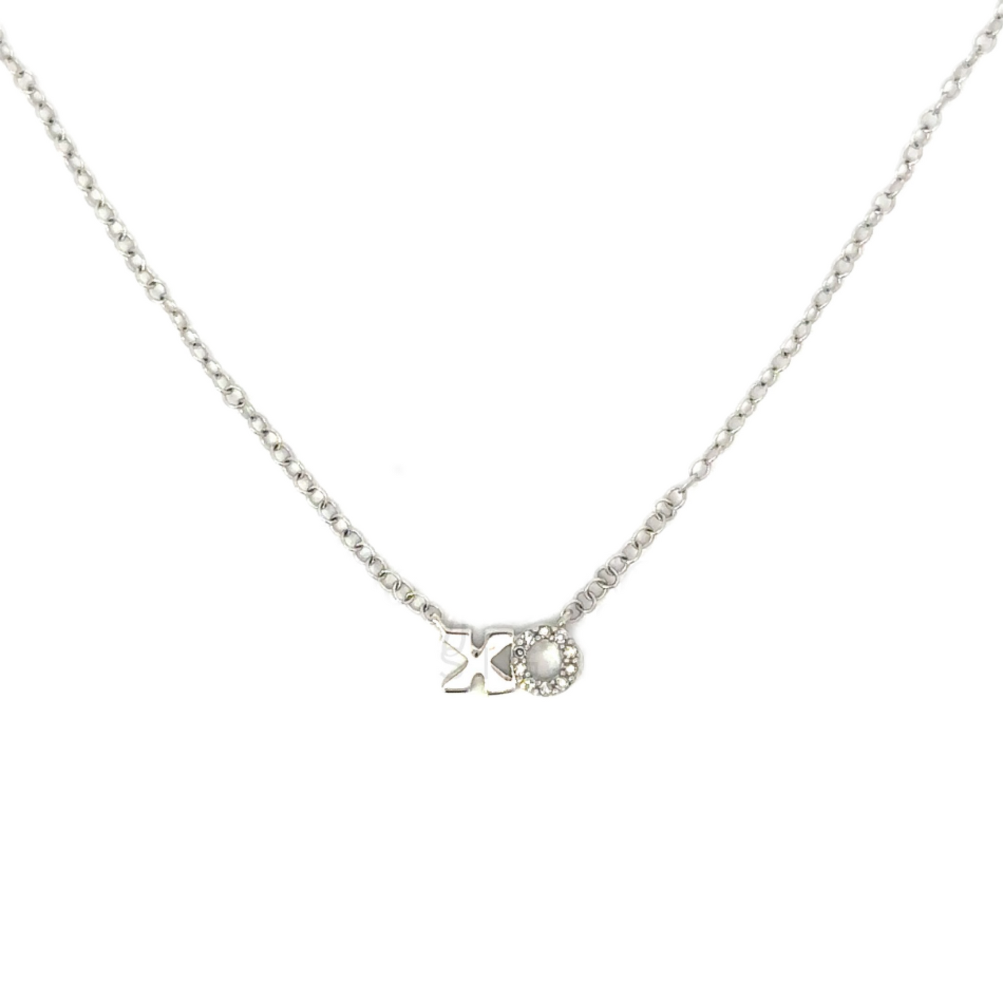 Pave Diamond XO Necklace