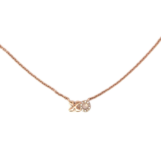 Pave Diamond XO Necklace