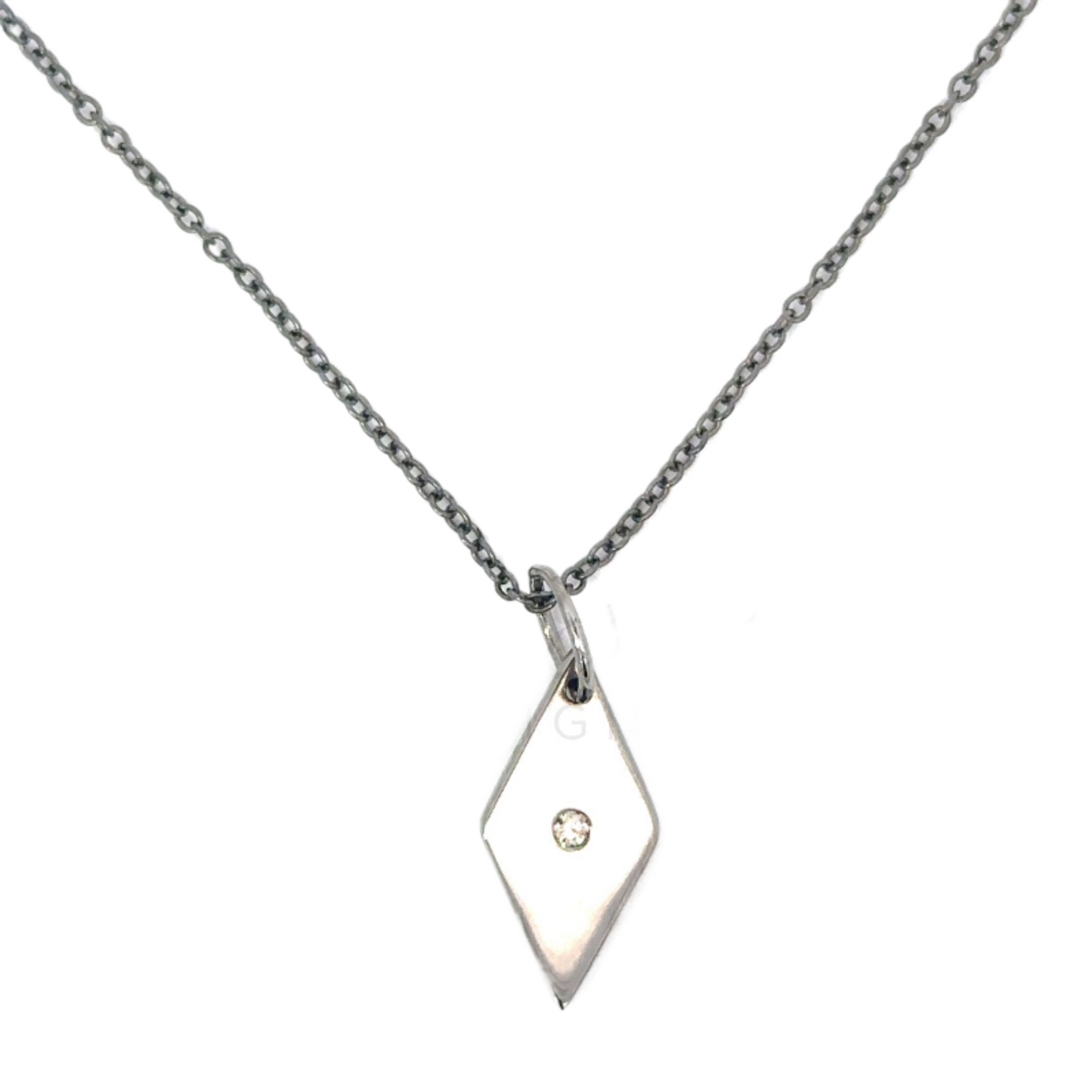 Bezeled Diamond Kite Necklace