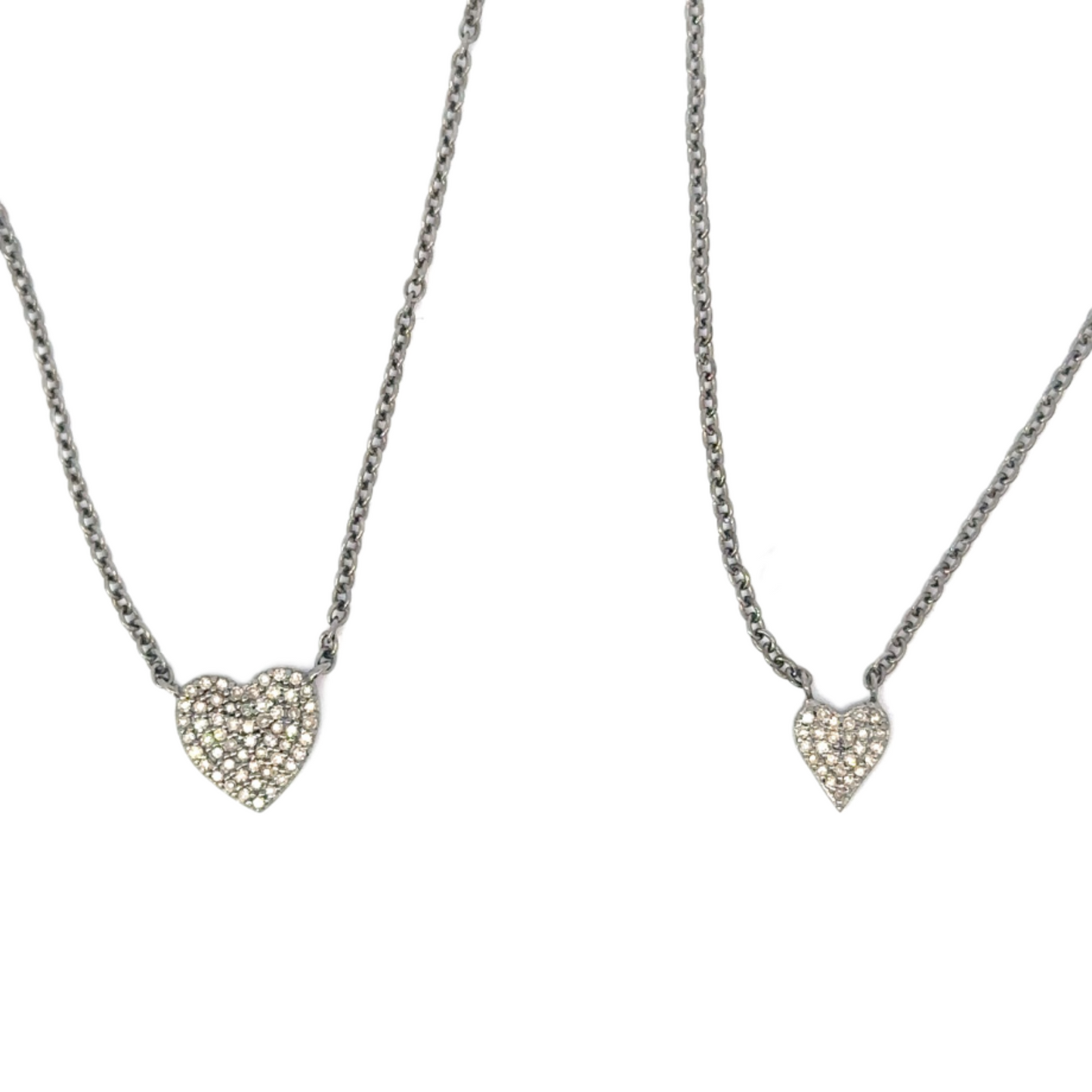 Pave Diamond Heart Necklace