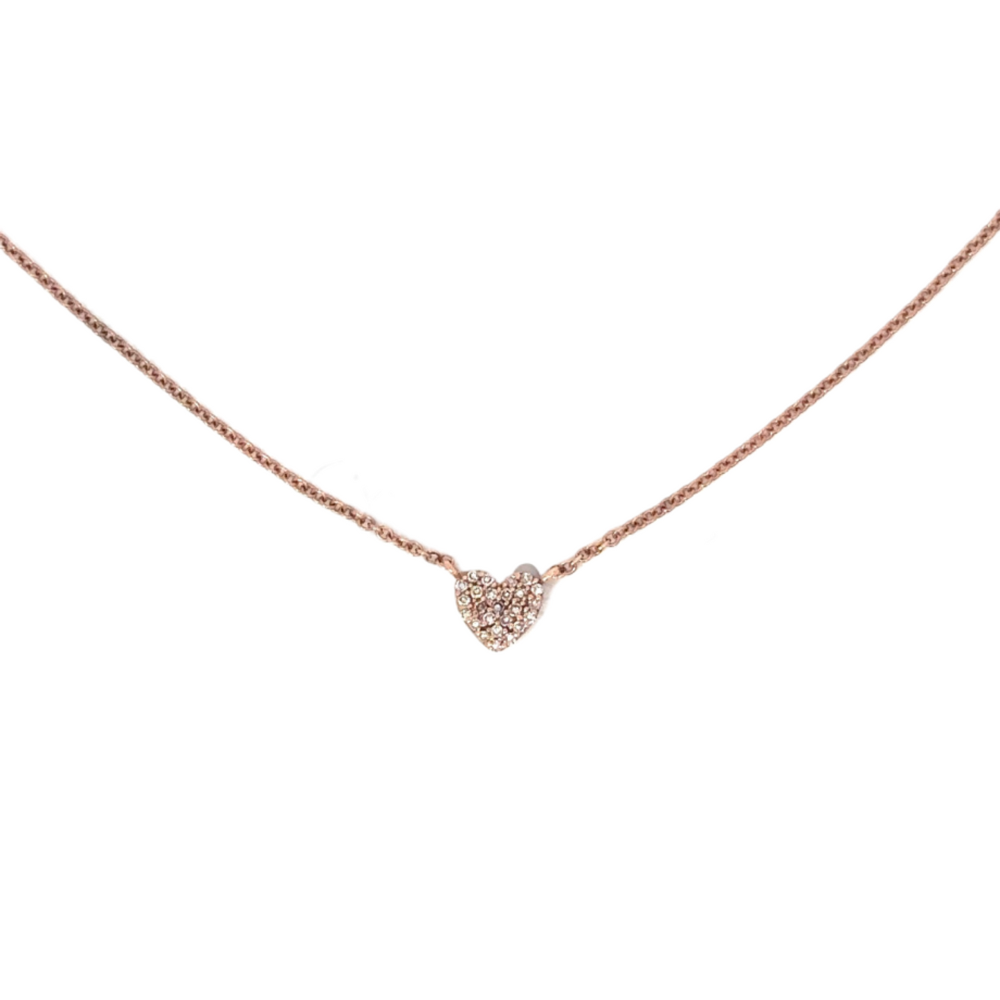 Pave Diamond Heart Necklace