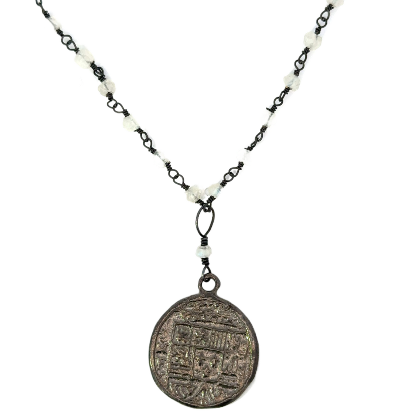 Spanish Coin Rosary Chain Necklace