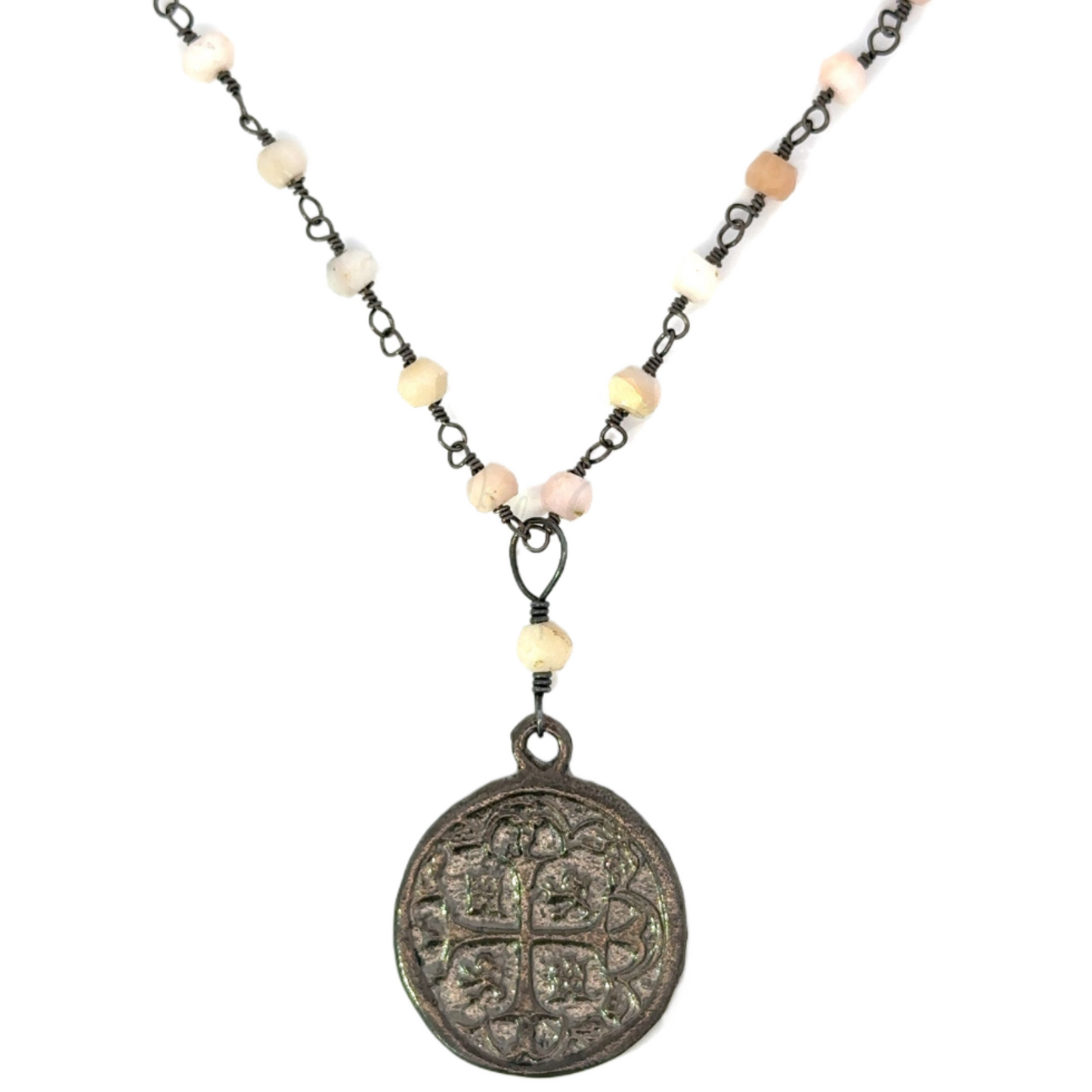 Spanish Coin Rosary Chain Necklace