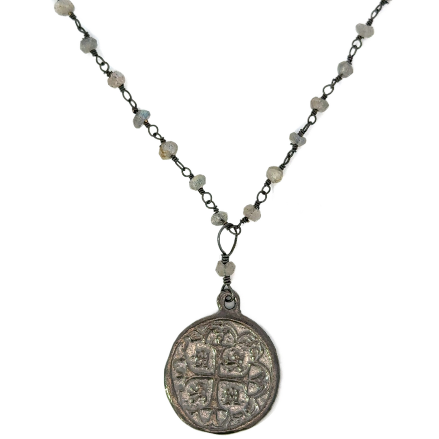 Spanish Coin Rosary Chain Necklace