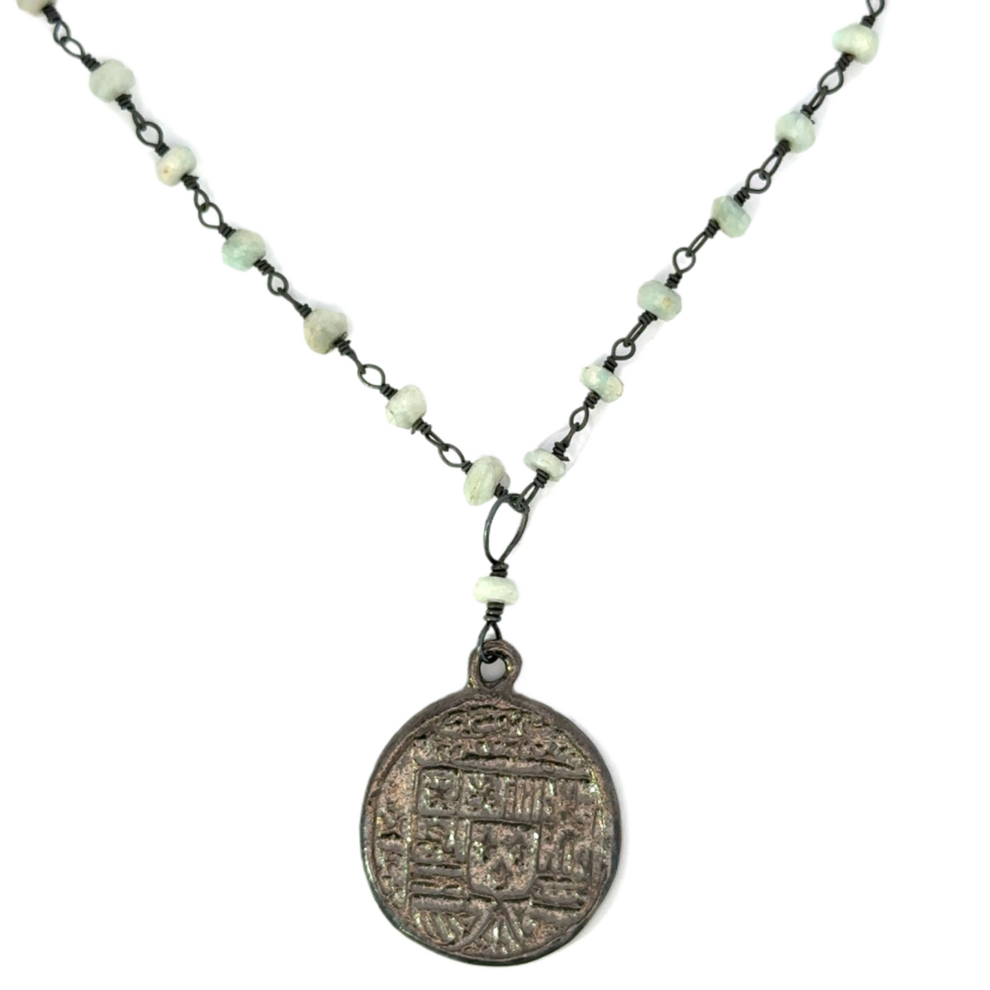 Spanish Coin Rosary Chain Necklace