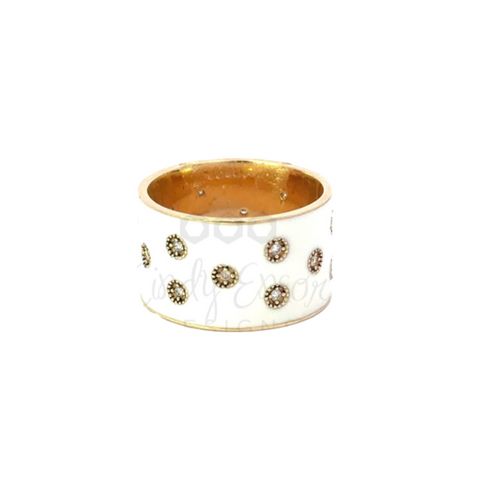 Enamel Multi Diamond Dot Band