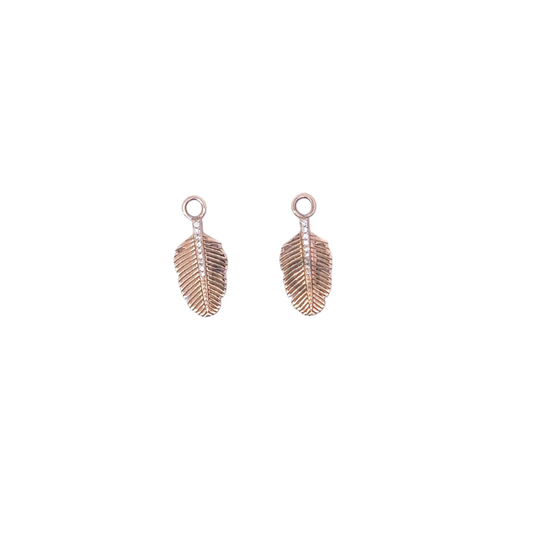 Small Feather Shaped Earring Charm