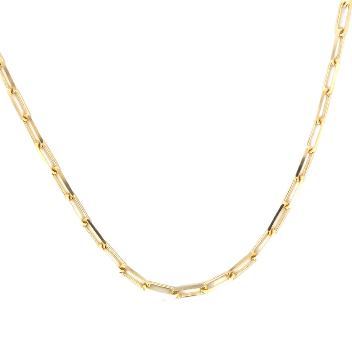 Gold Plated Paper Clip Chain