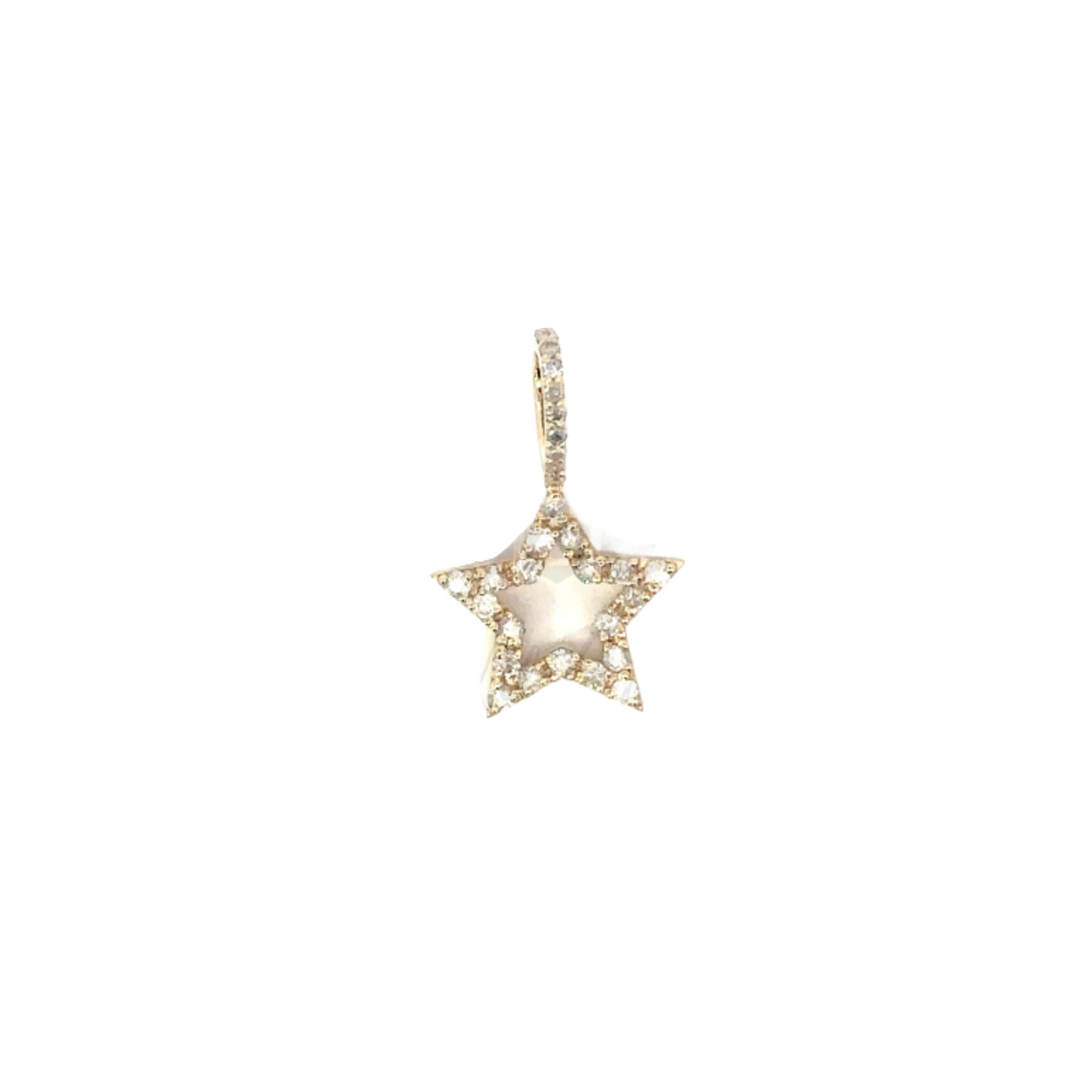 Star Pendant with Stones on Bail