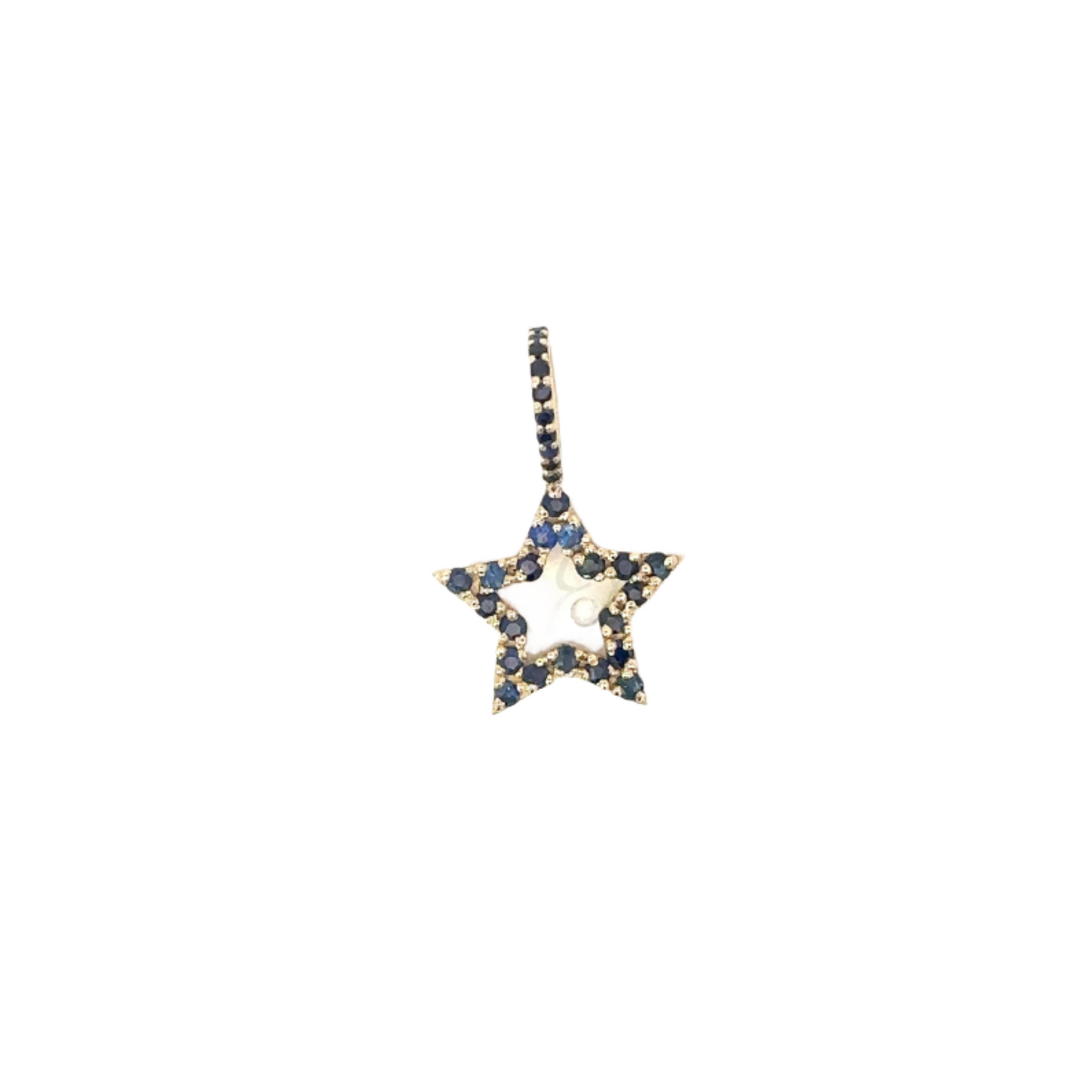 Star Pendant with Stones on Bail