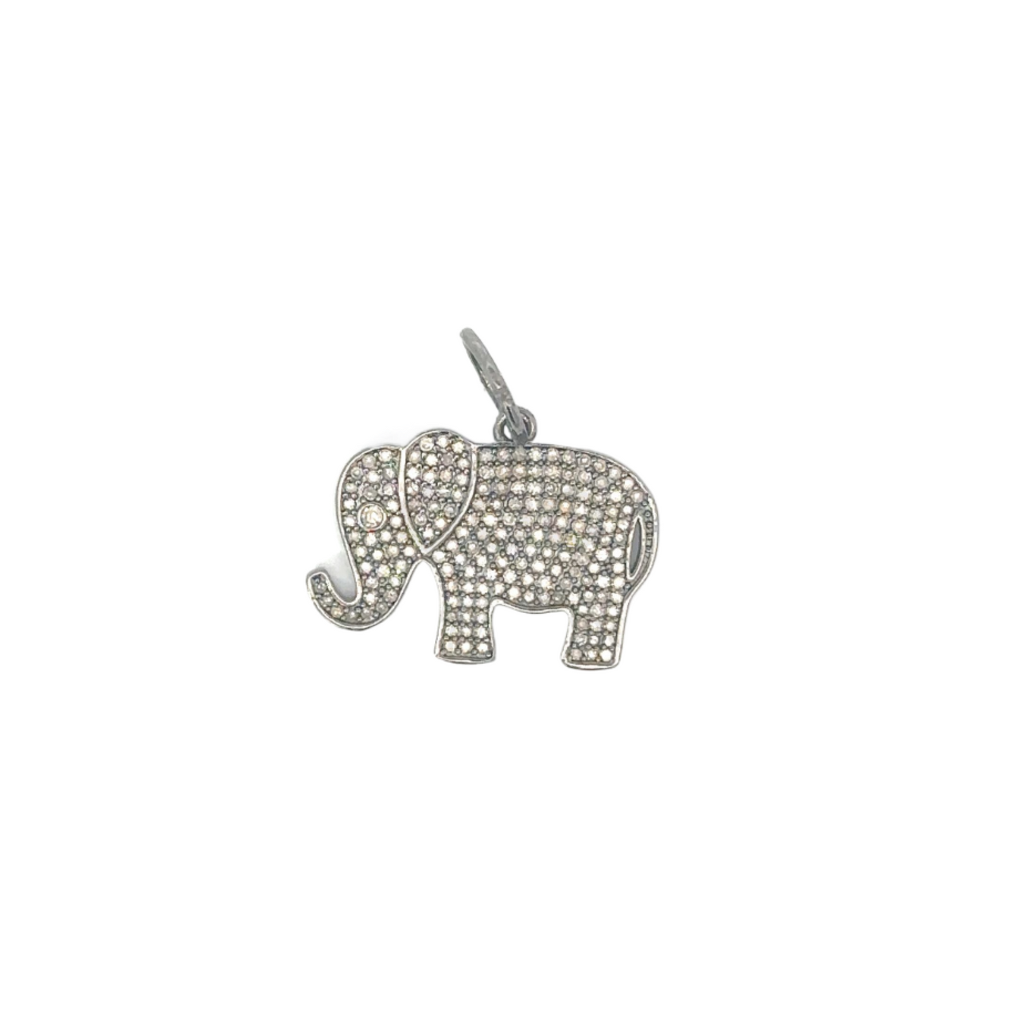 Pave Diamond Elephant Pendant