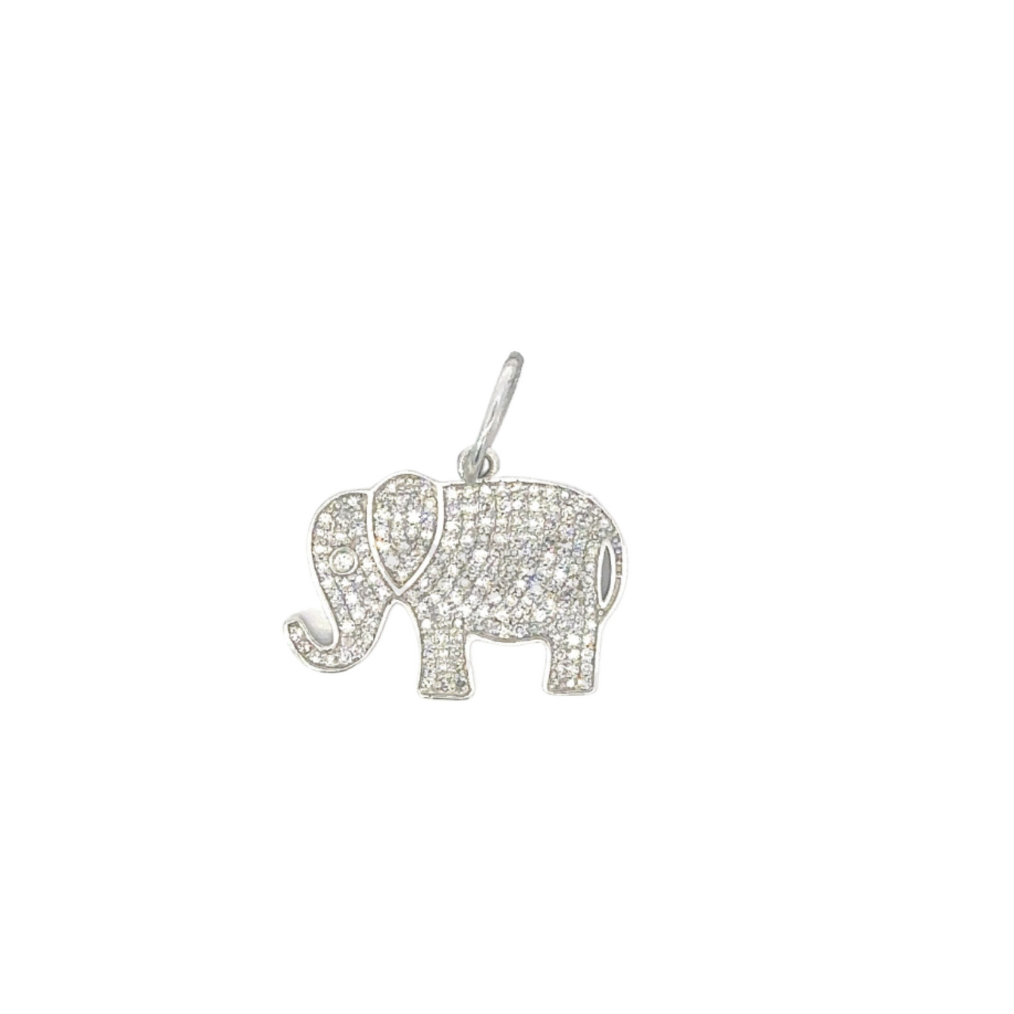 Pave Diamond Elephant Pendant