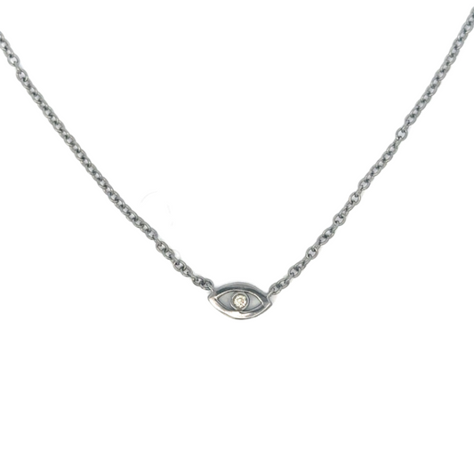 Single Diamond Eye Necklace