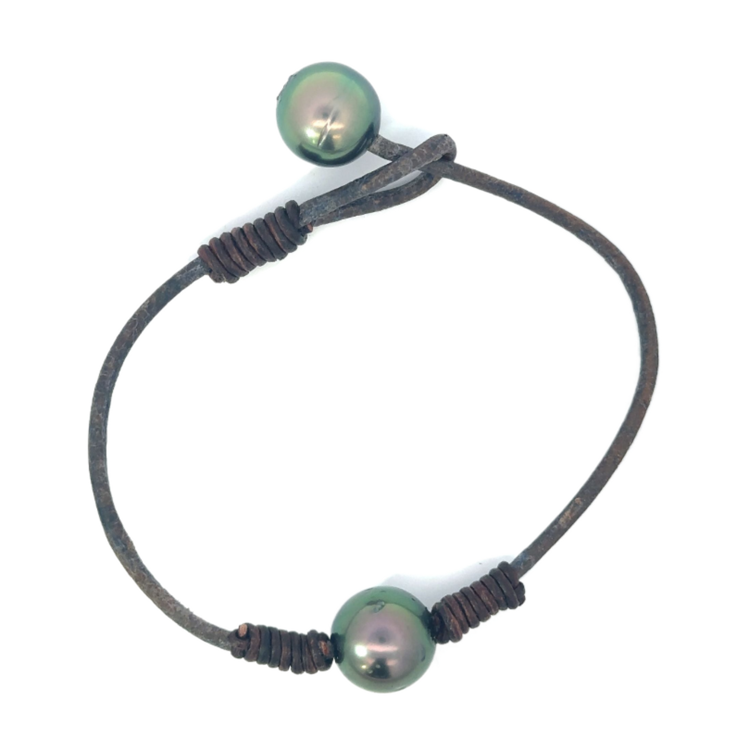 Tahitian Pearl on Leather Bracelet