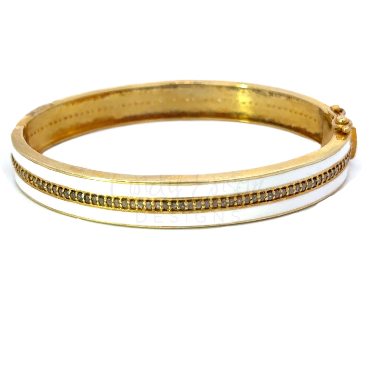 Enamel Double Sided Pave Bracelet