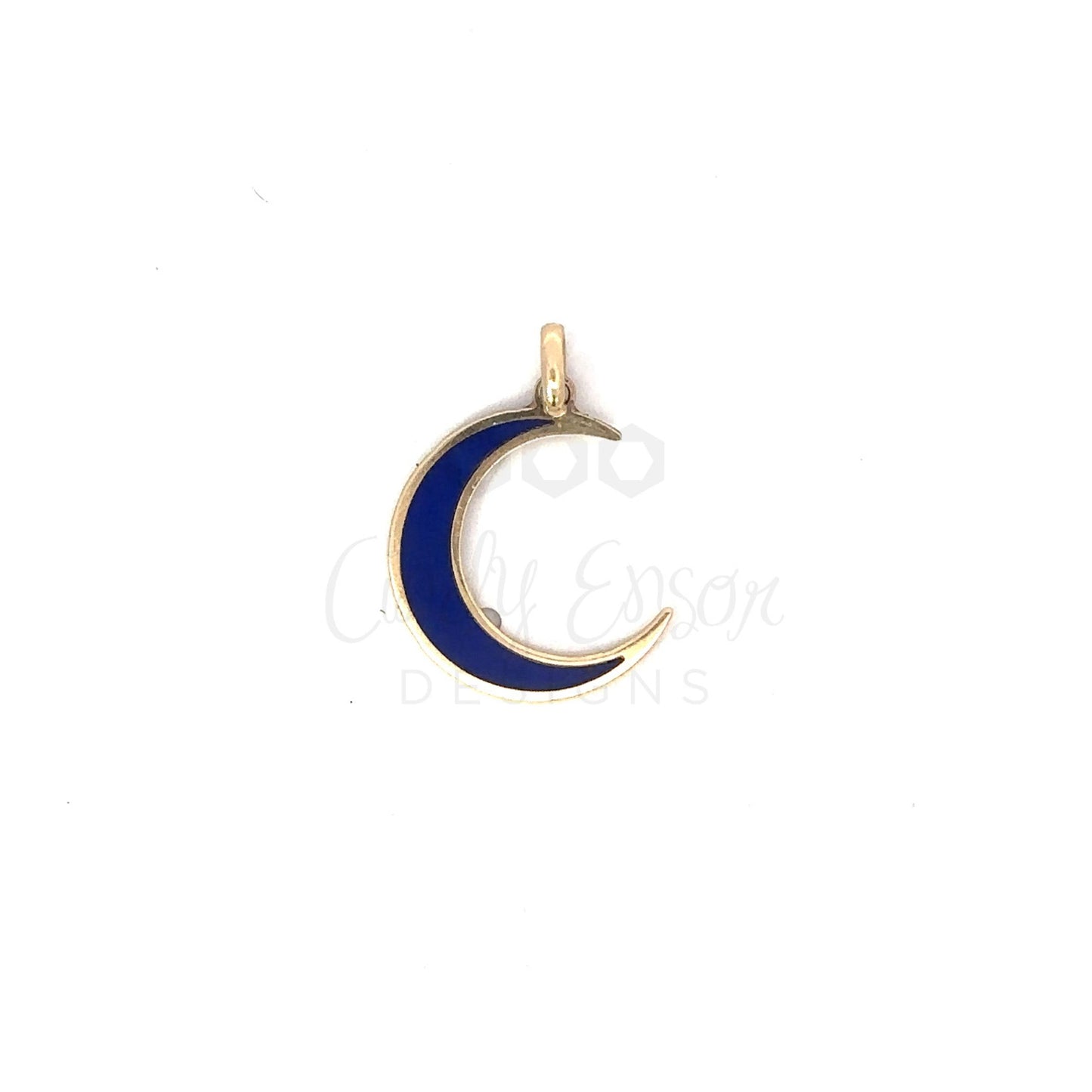 Enamel Crescent Moon Pendant