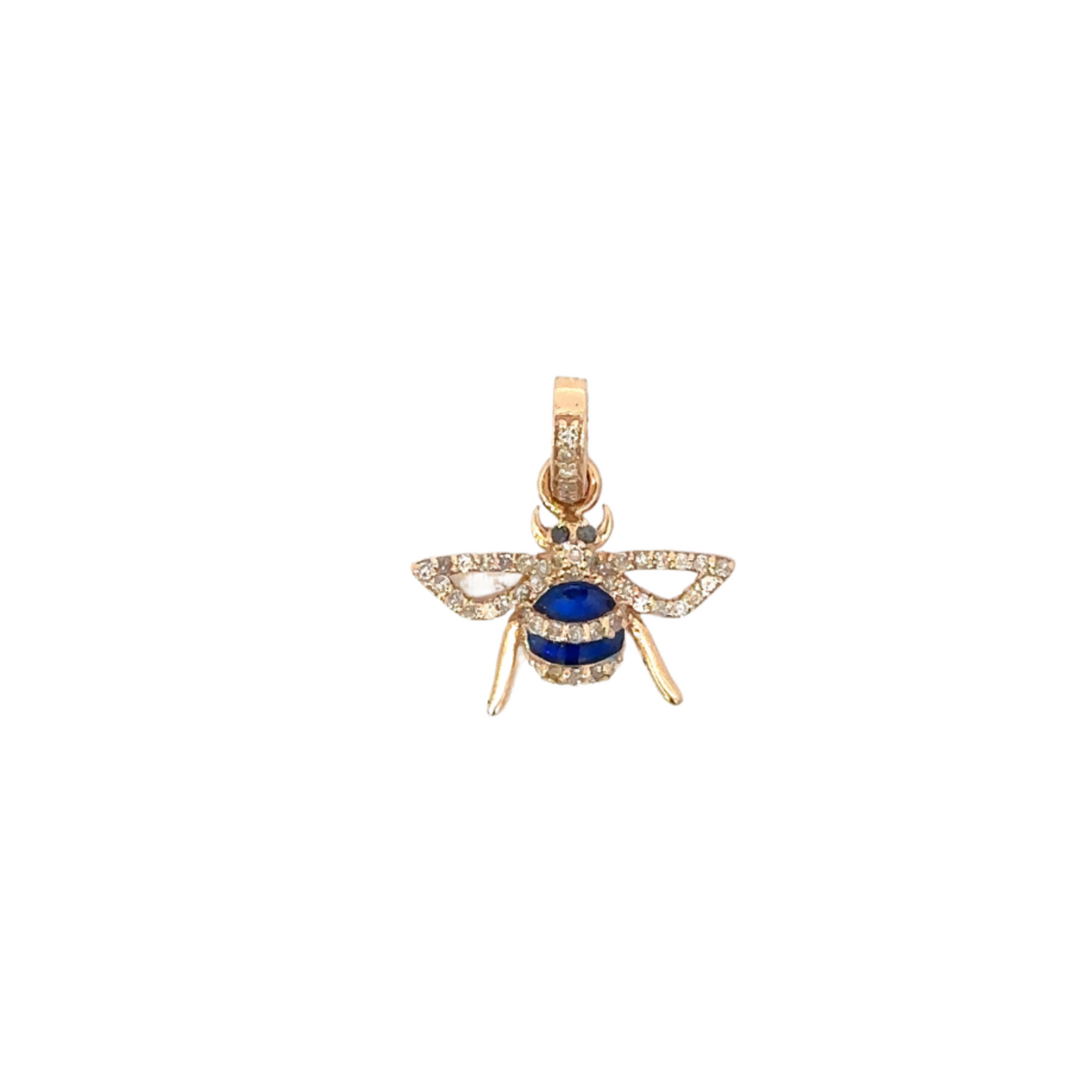 Enamel and Diamond Bee Pendant