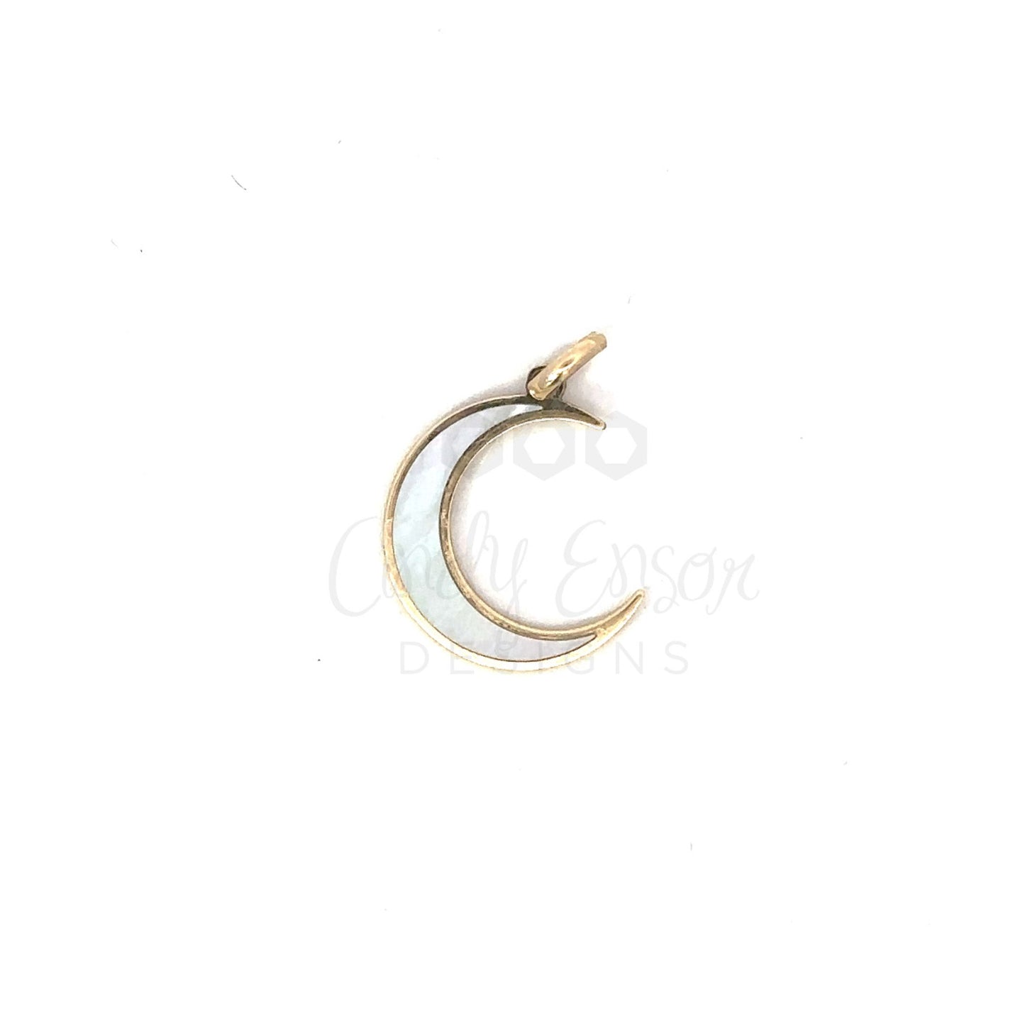 Enamel Crescent Moon Pendant