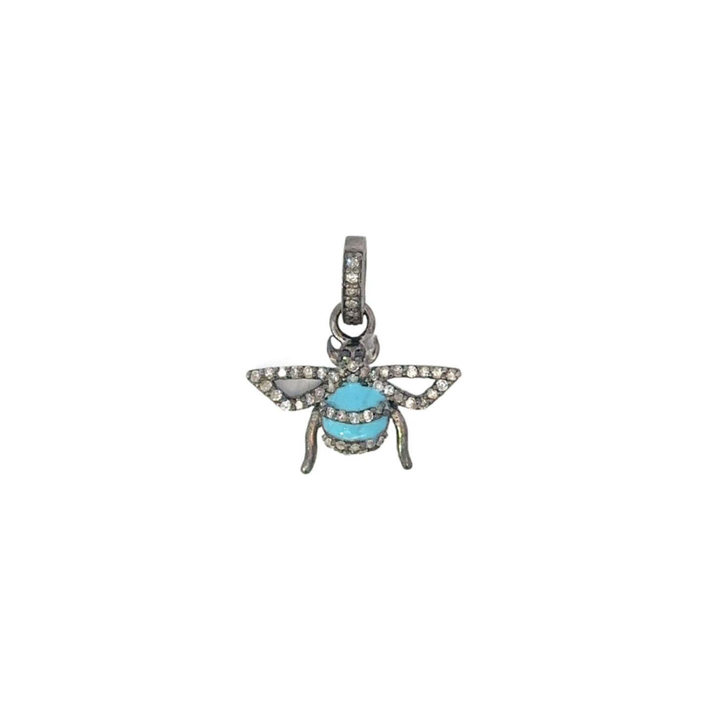 Enamel and Diamond Bee Pendant