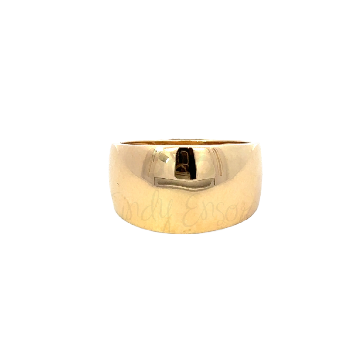 Yellow Gold Thick Cigar Band Ring