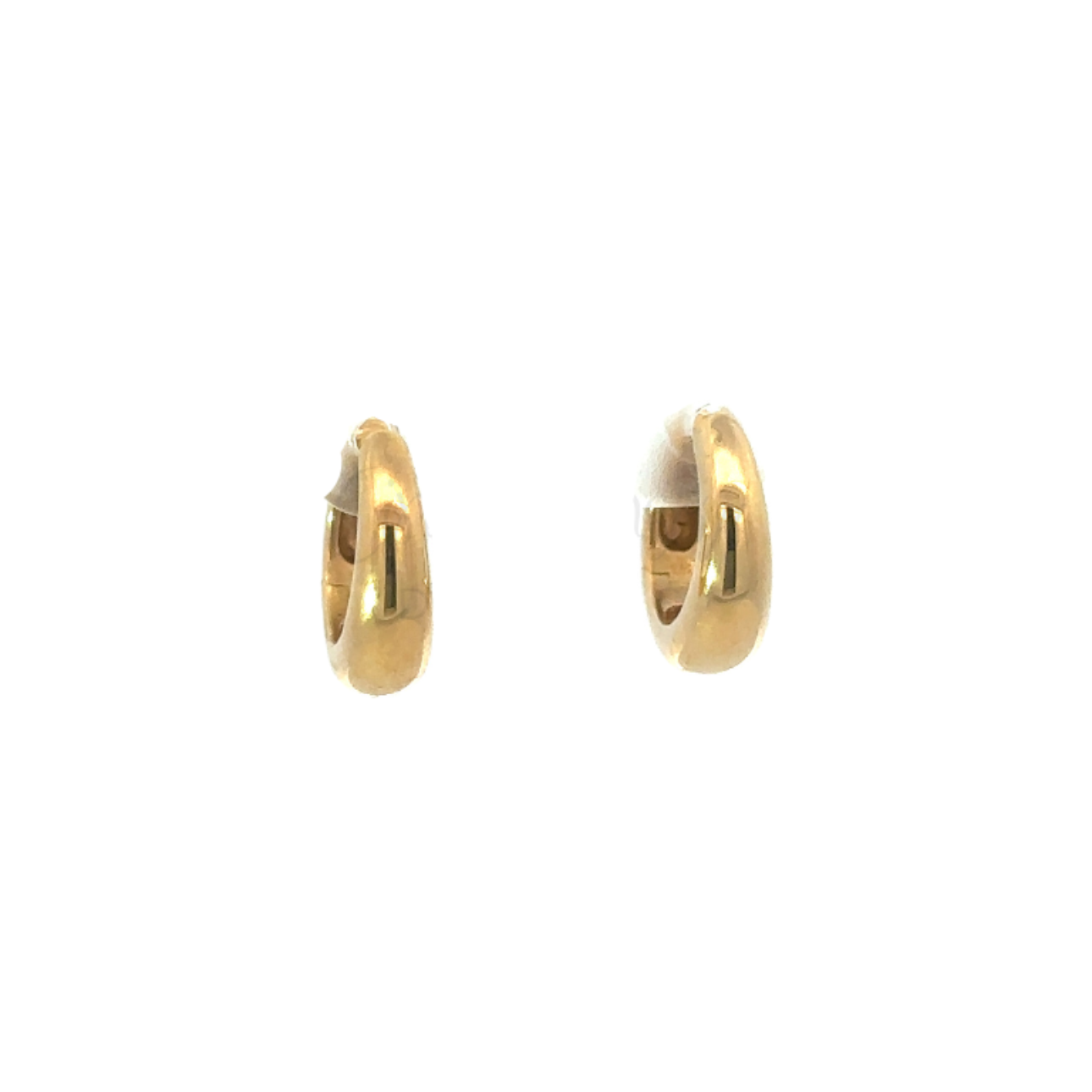 12x4mm Chunky Yellow Gold Huggie