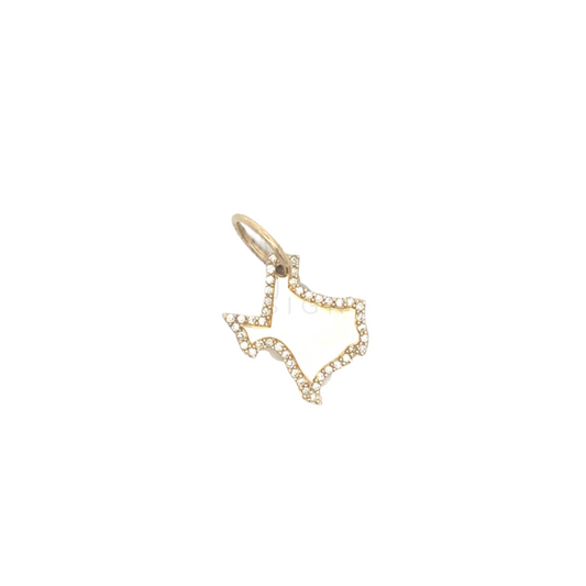 Yellow Gold Pave Texas Pendant