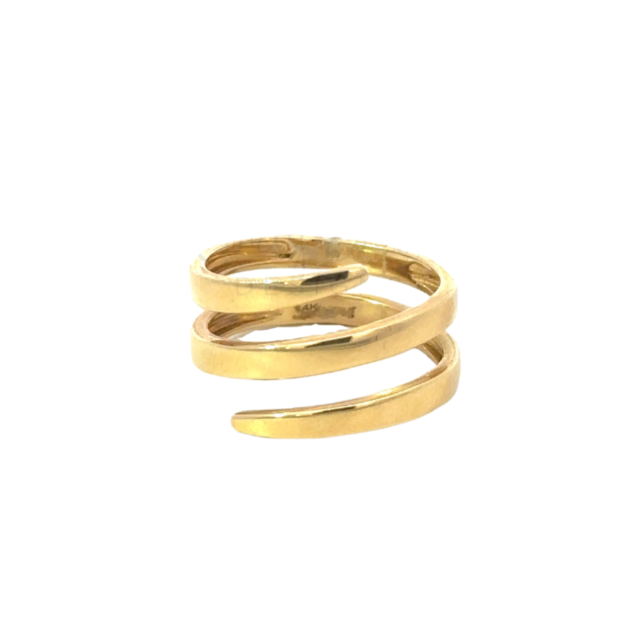 Yellow Gold Thick Continuous Wrap Ring