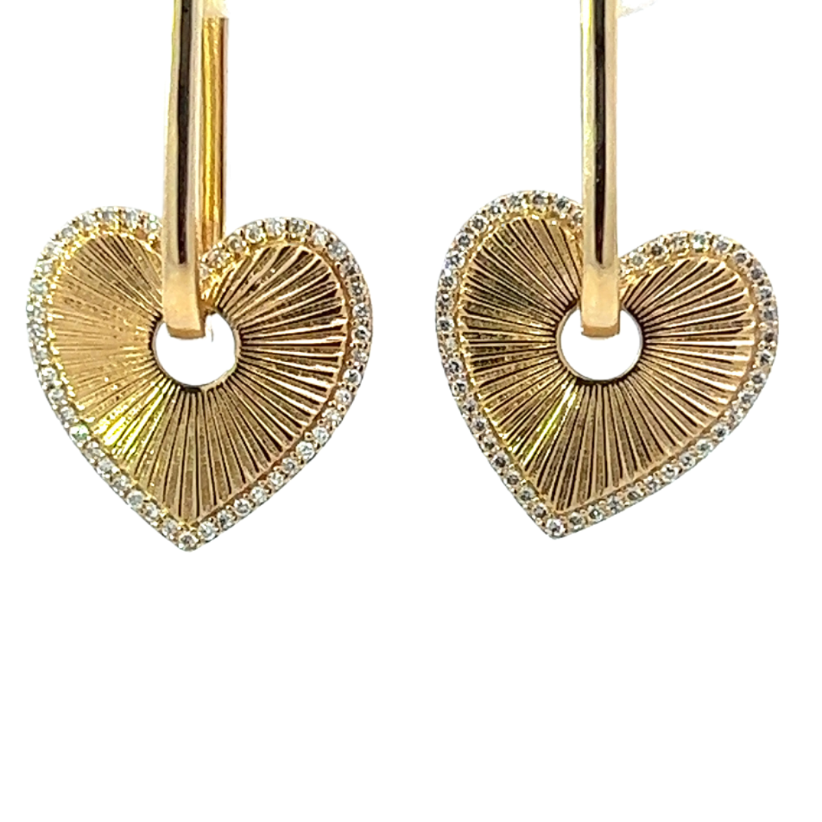 Yellow Gold Heart Earring Charm