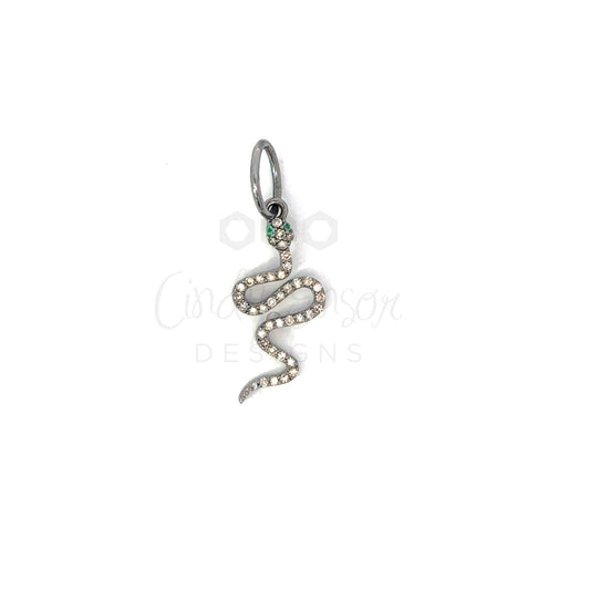 Pave Diamond Snake Pendant